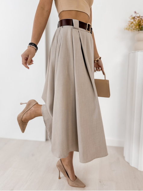 JUPE ELVIRA BEIGE FONCÉ