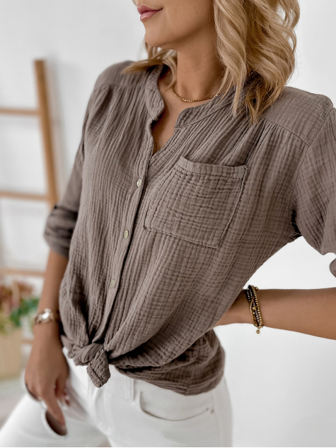 SHIRT YANNE DARK BEIGE