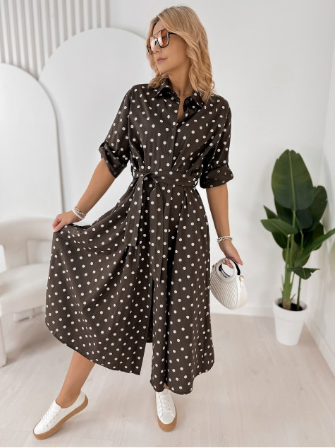 ŠATY ANTONIA HNĚDÁ