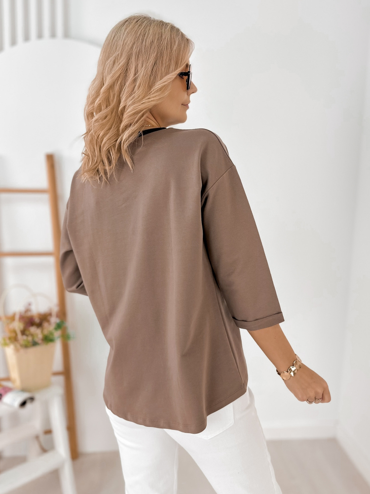 BLUSE CAPELLA BRAUNE