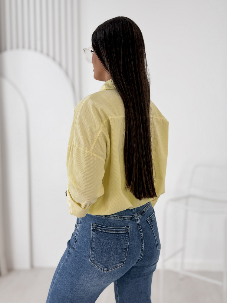 VESTE VELOURS CÔTELÉ GÉRALDINE JAUNE