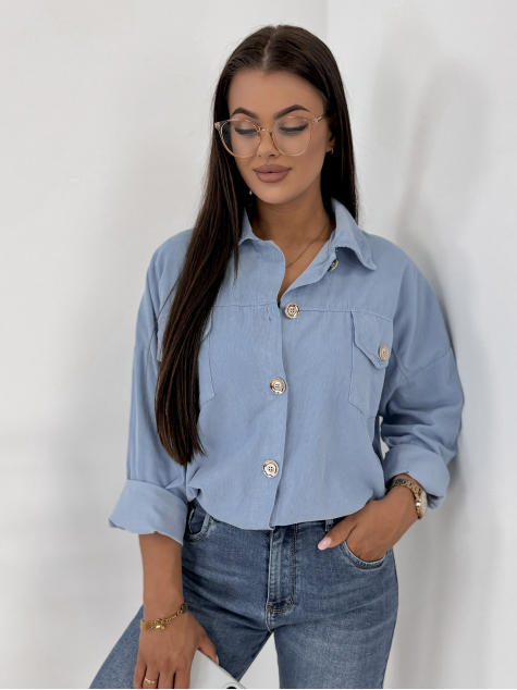JACKET CORDUROY GERALDINE BLUE