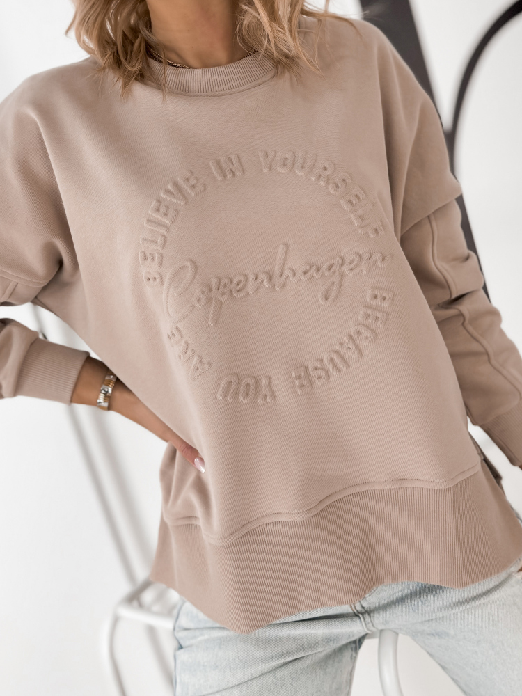 SWEATSHIRT COPENHAGEN DARK BEIGE