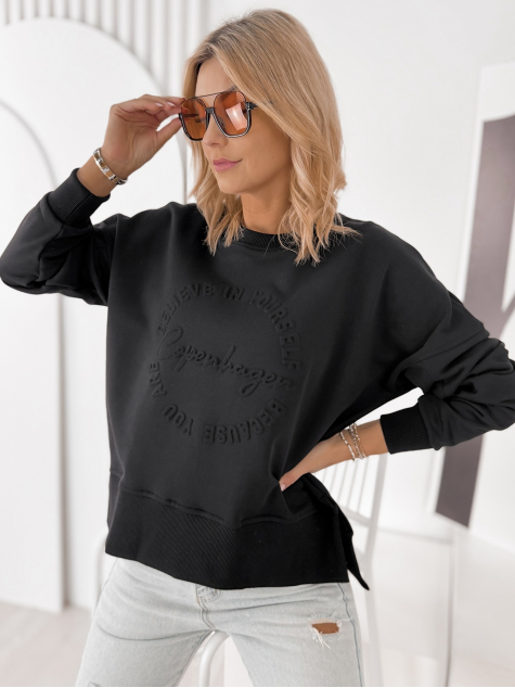 SWEATSHIRT KOPENHAGEN SCHWARZ