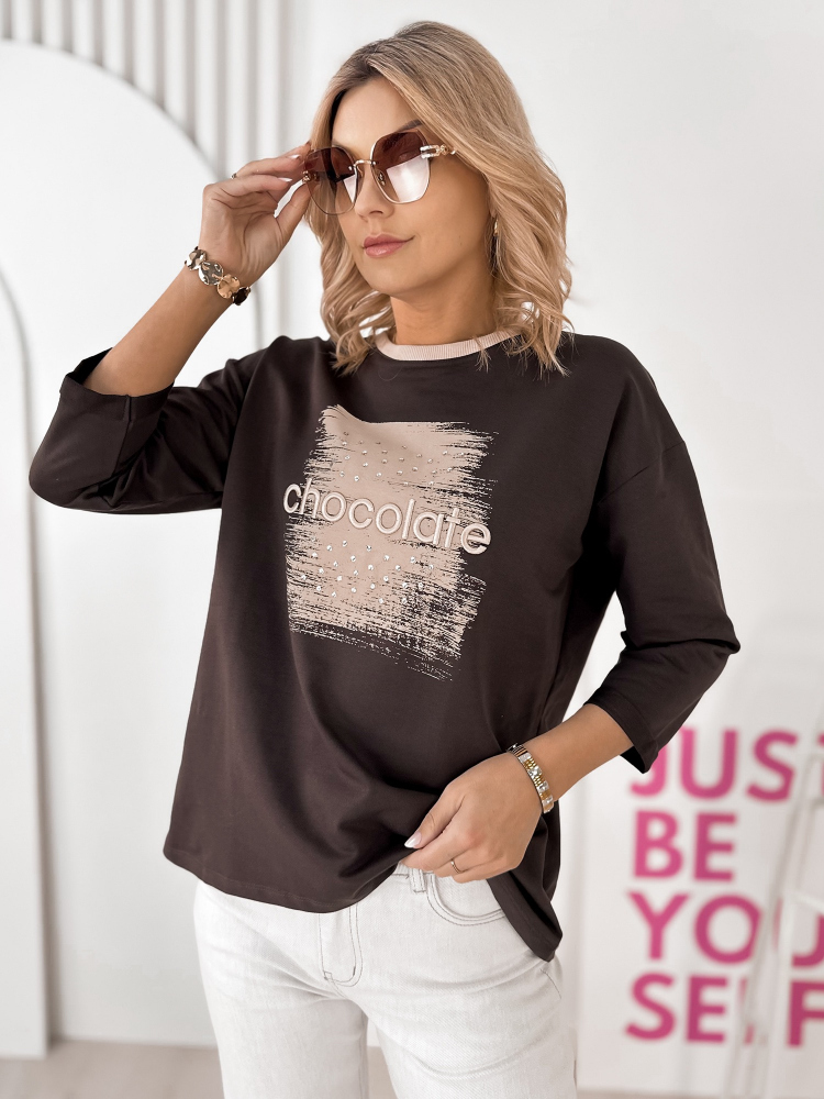 BLUSE BECKER DUNKELBRAUN