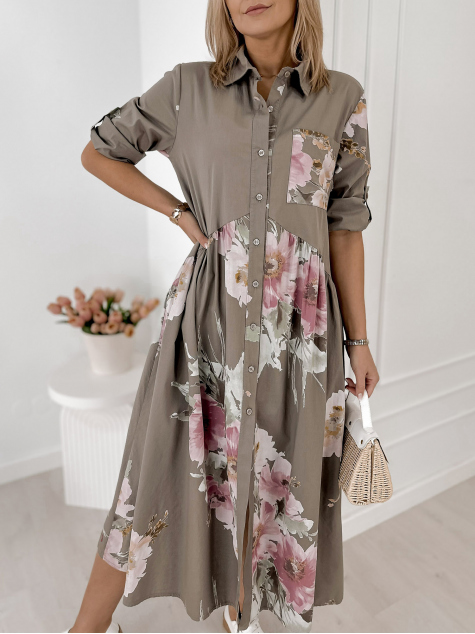 ROBE MURRAY BEIGE FONCÉ