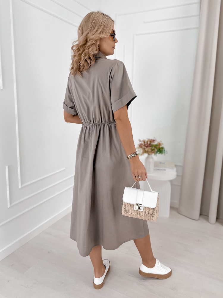 ROBE ARMAND BEIGE FONCÉ