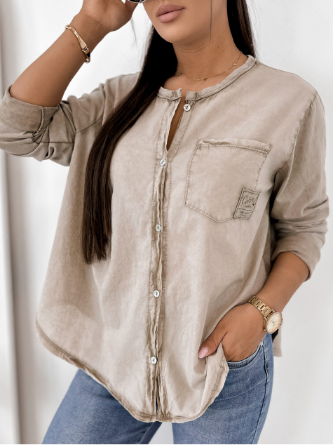 CHEMISE TARYN BEIGE FONCÉ