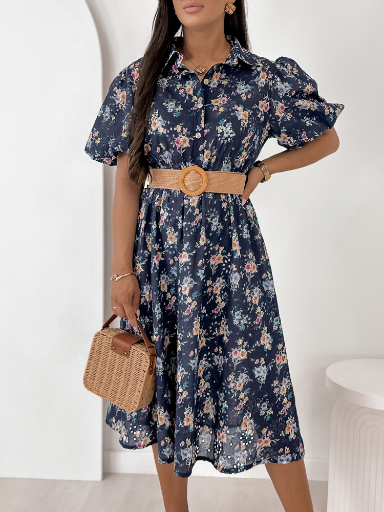 KLEID KERIS NAVY BLAU