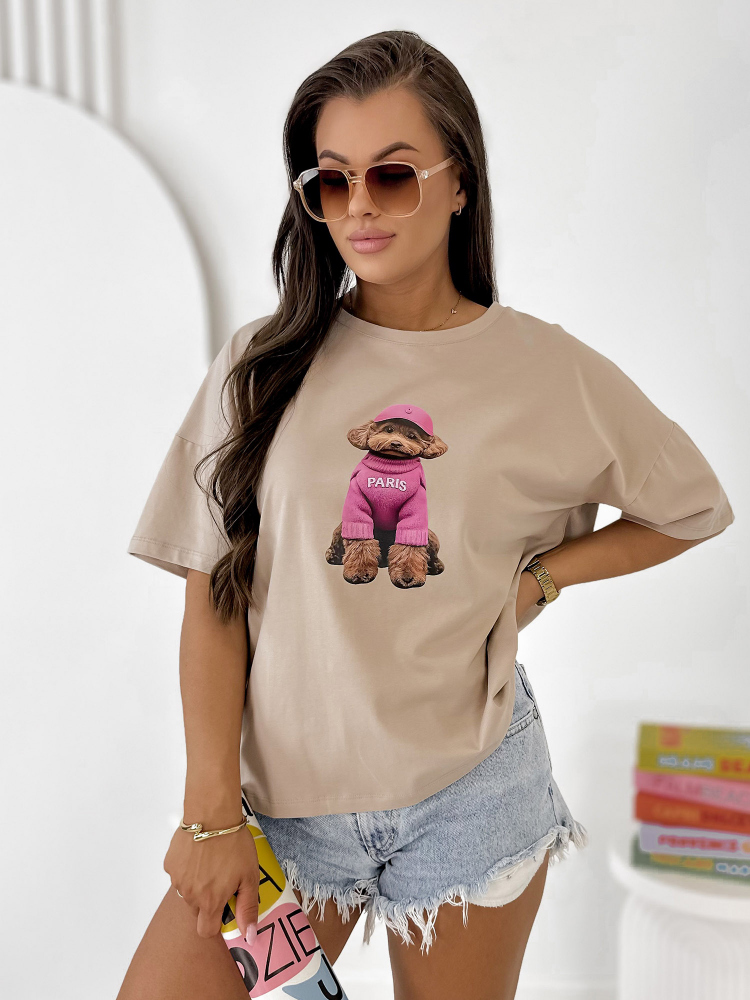 BLOUSE LETIE BEIGE FONCÉ
