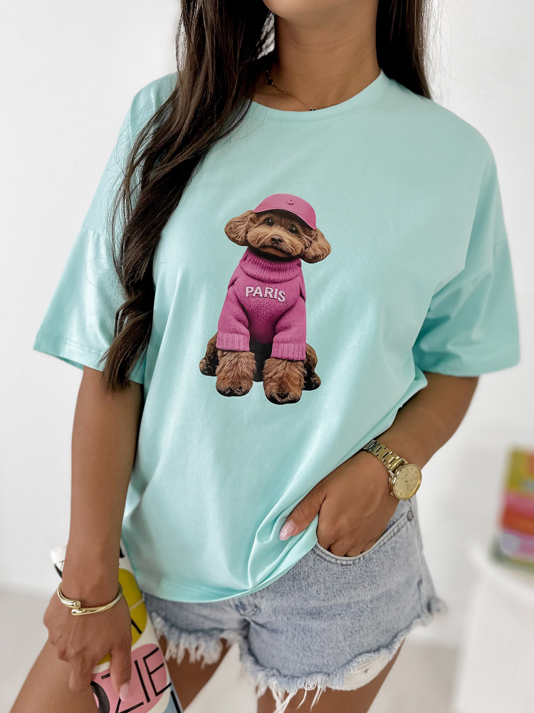 BLUSE LETIE MINTFARBENE
