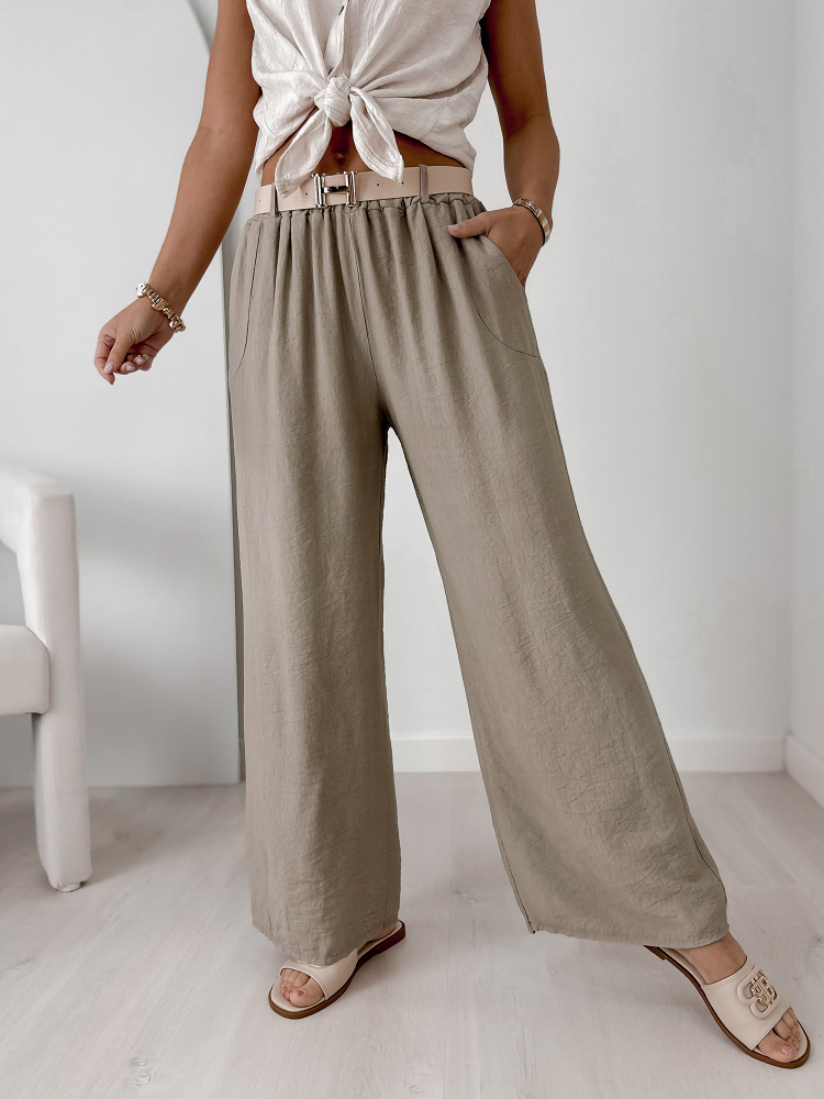 PANTS BASIL DARK BEIGE