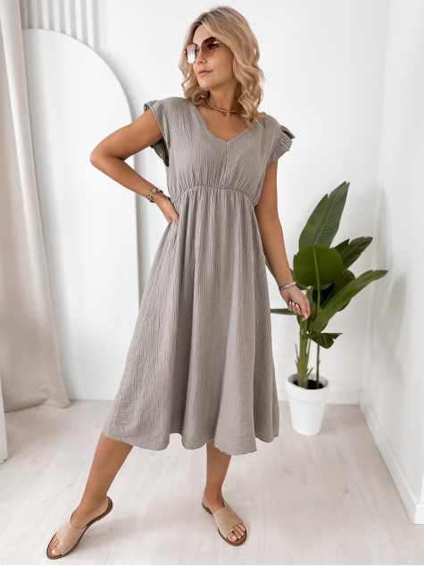 ROBE DANGLAR BEIGE FONCÉ