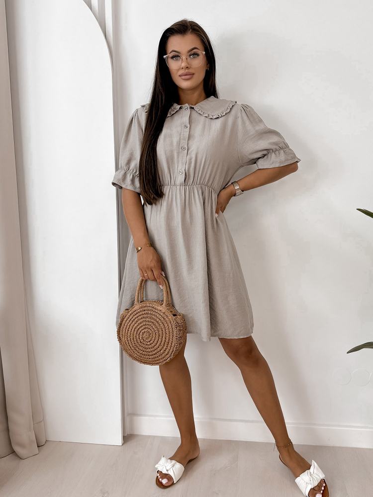 DRESS IRVING DARK BEIGE