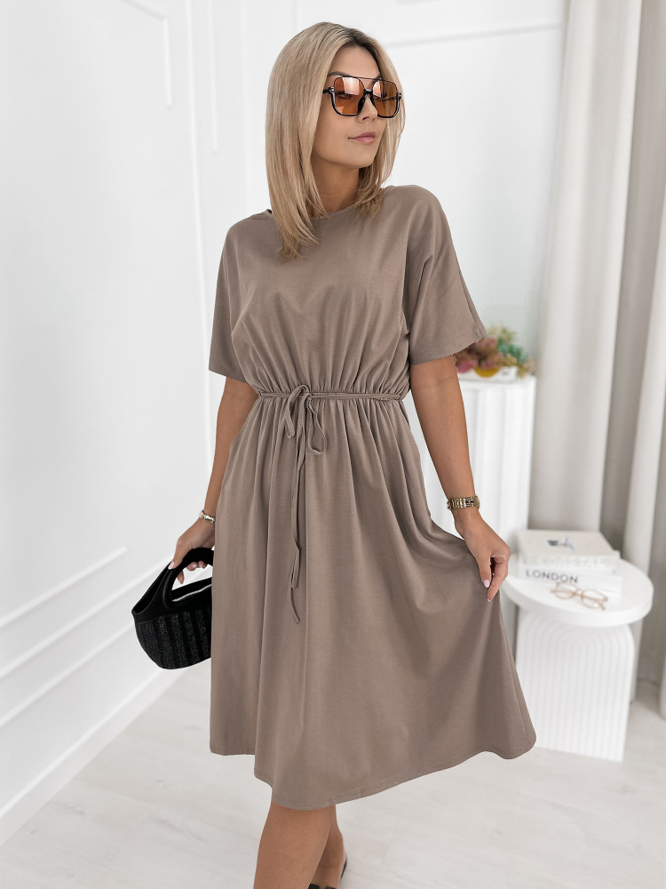 ROBE SUZY BEIGE FONCÉ