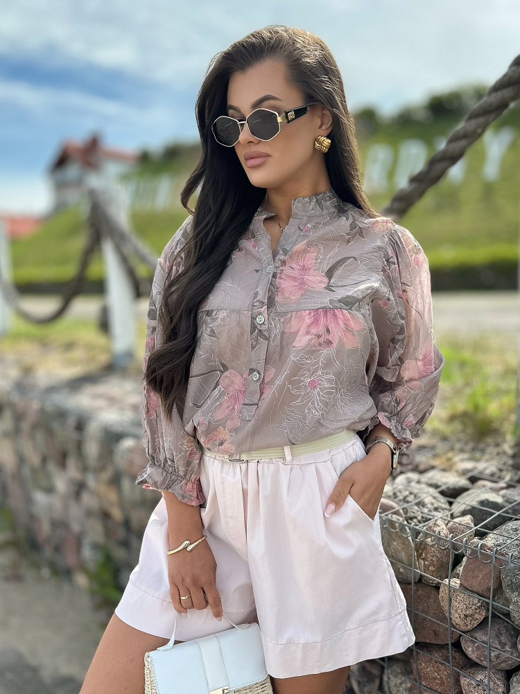 BLOUSE TWIST DARK BEIGE