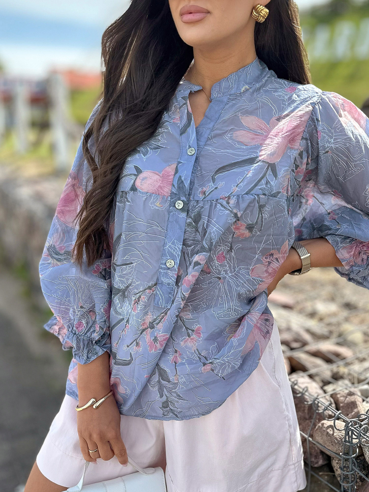BLUSE TWIST BLAU