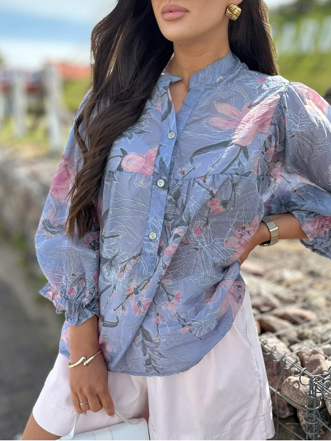 BLOUSE TWIST BLUE