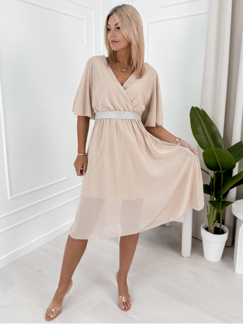 DRESS VELMA BEIGE