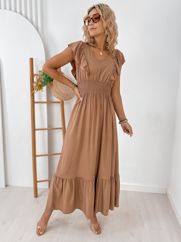 KLEID HARIGAN KARAMELLFARBEN