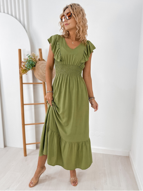 ROBE HARIGAN VERT
