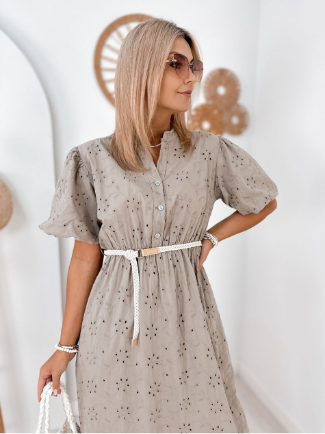 KLEID ELWOOD DUNKELBEIGE