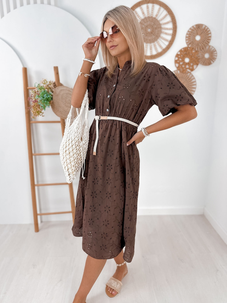 ŠATY ELWOOD HNĚDÁ