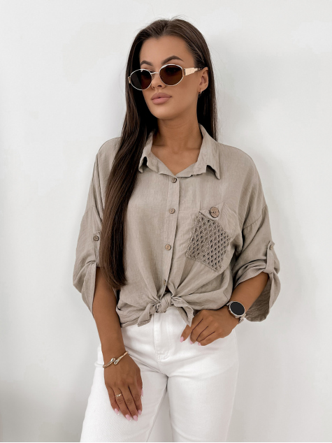 SHIRT TOMASSO DARK BEIGE