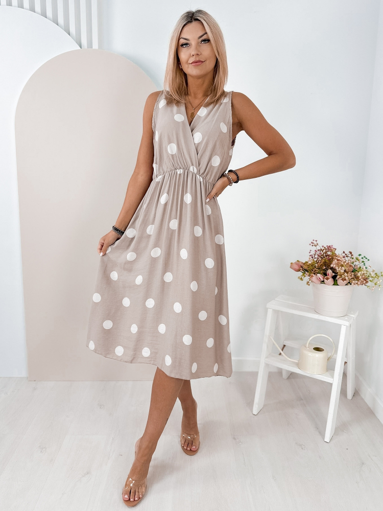 DRESS JACKIE DARK BEIGE