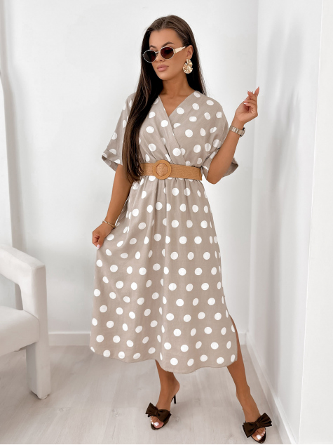 ROBE JOLIET BEIGE FONCÉ