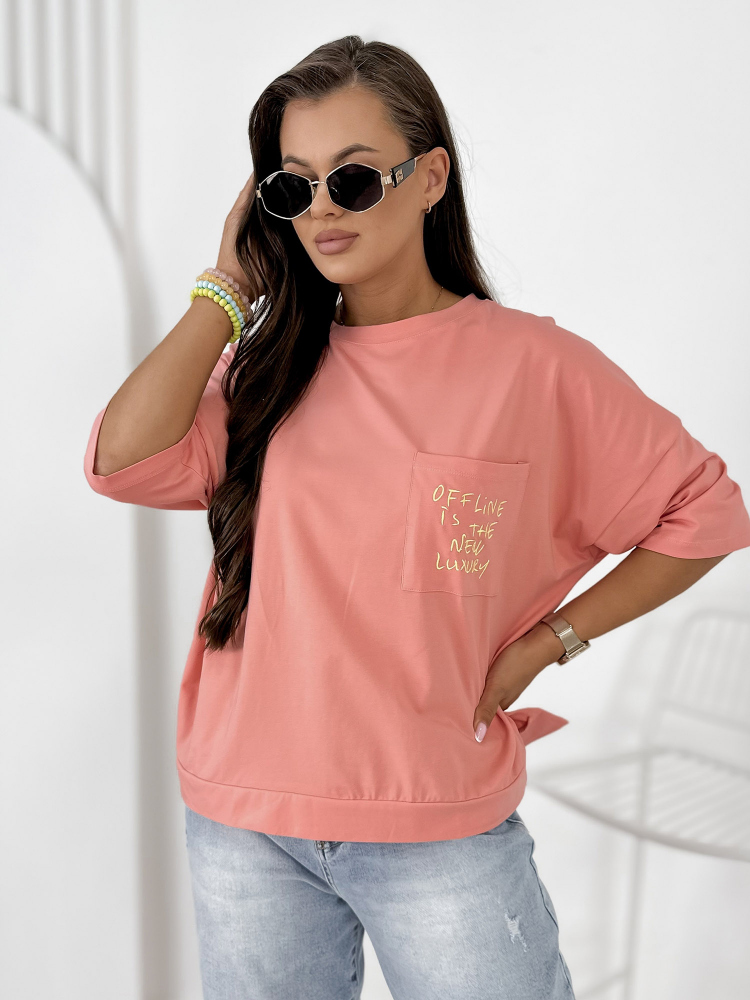 BLUSE ELSTE KORALOWA