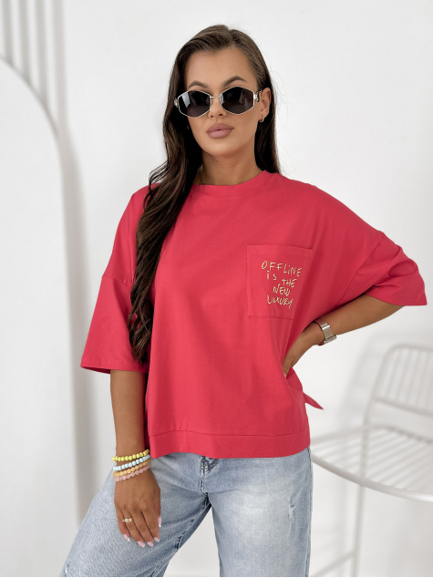 BLUSE ELSTE HIMBEERROTE