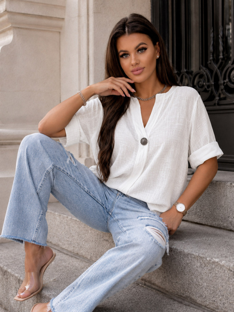 BLOUSE DROS BLANC