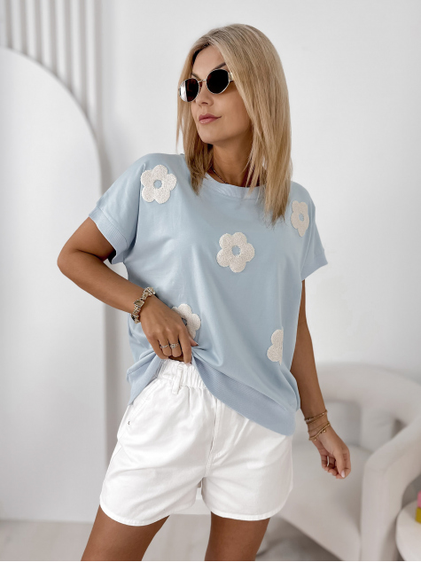 BLUZA VERGE ALBASTRA