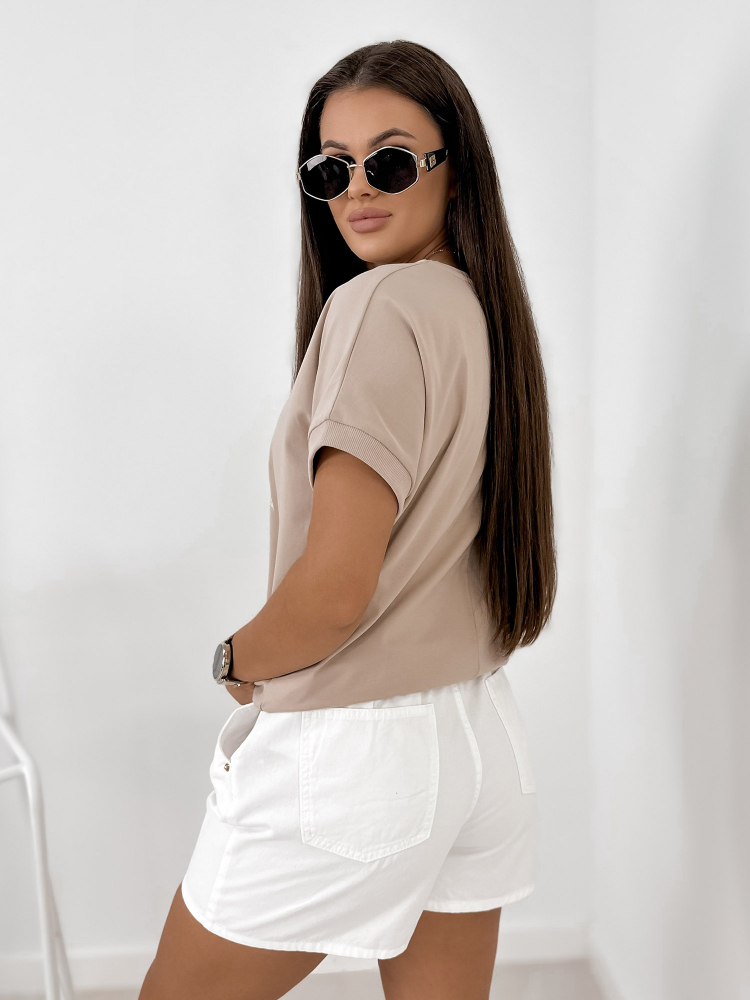 BLUSE FLANDERN DUNKELBEIGE