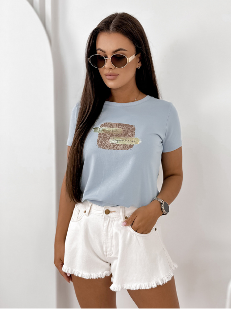 BLUSE BLAUER BADEMANTEL