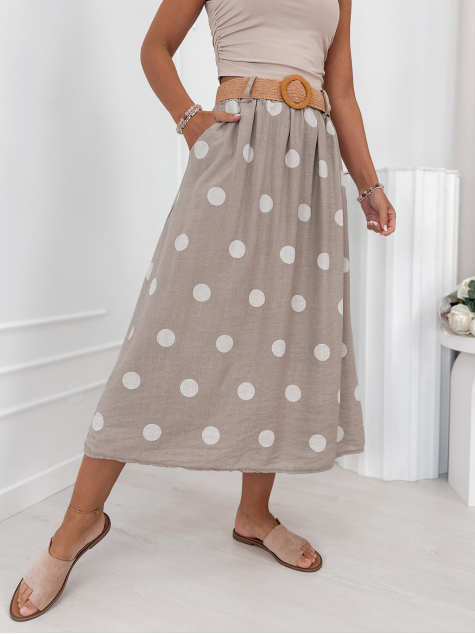 JUPE VOSIER BEIGE FONCÉ