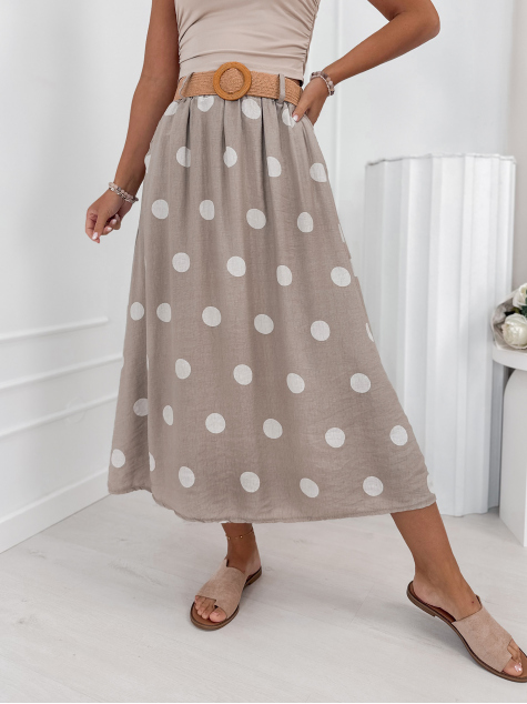 SUKNĚ VOSIER TMAVĚ BÉŽOVÁ