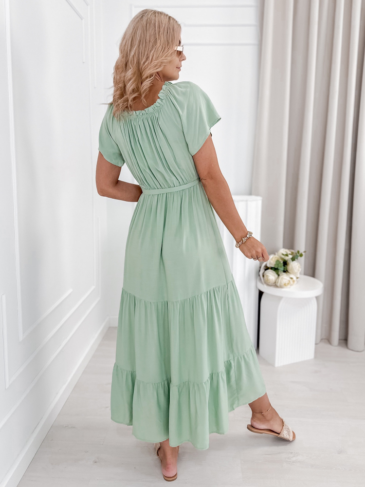 KLEID PISTAZIEN-CHEVILLE