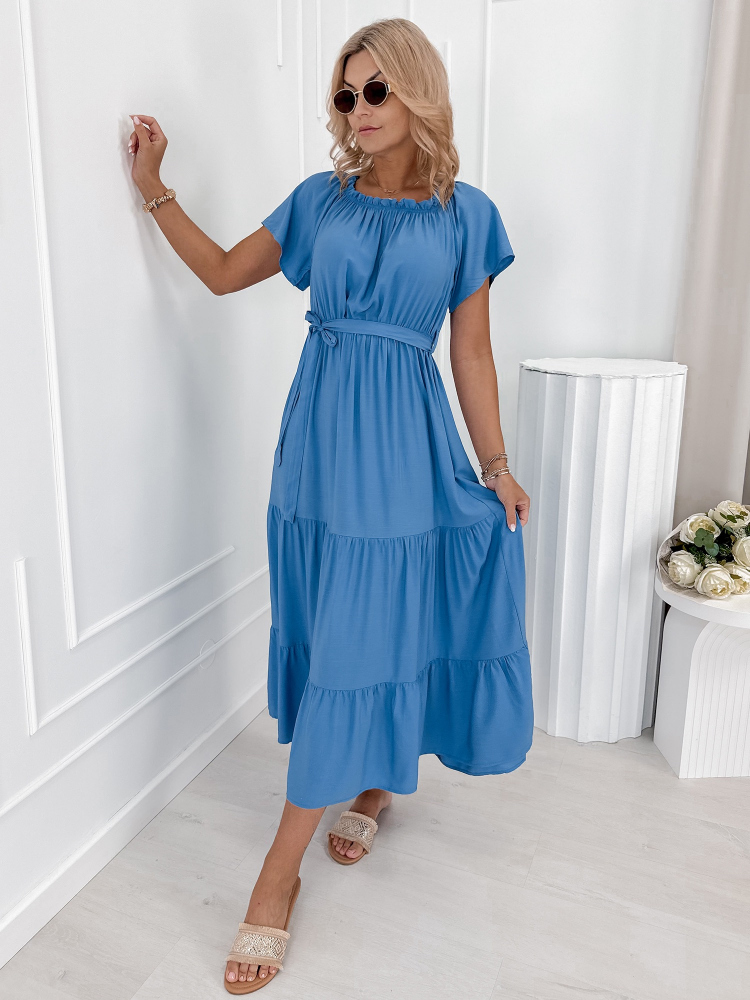 KLEID CHEVILLE BLAU