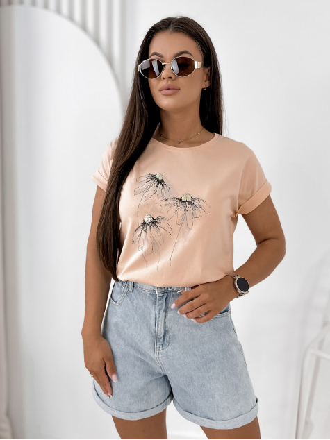 BLUSE ROWLINS PFIRSICHFARBENE