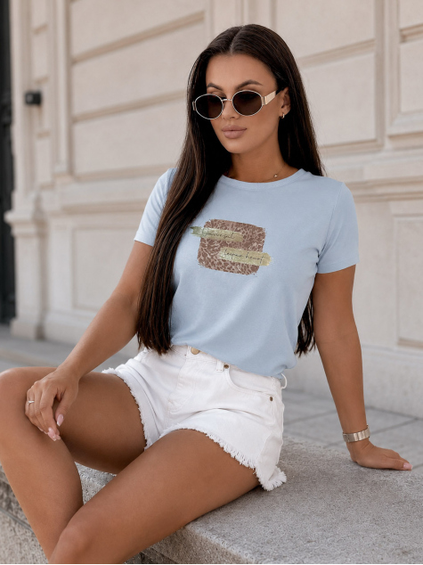 BLOUSE MAILLOT BLEU