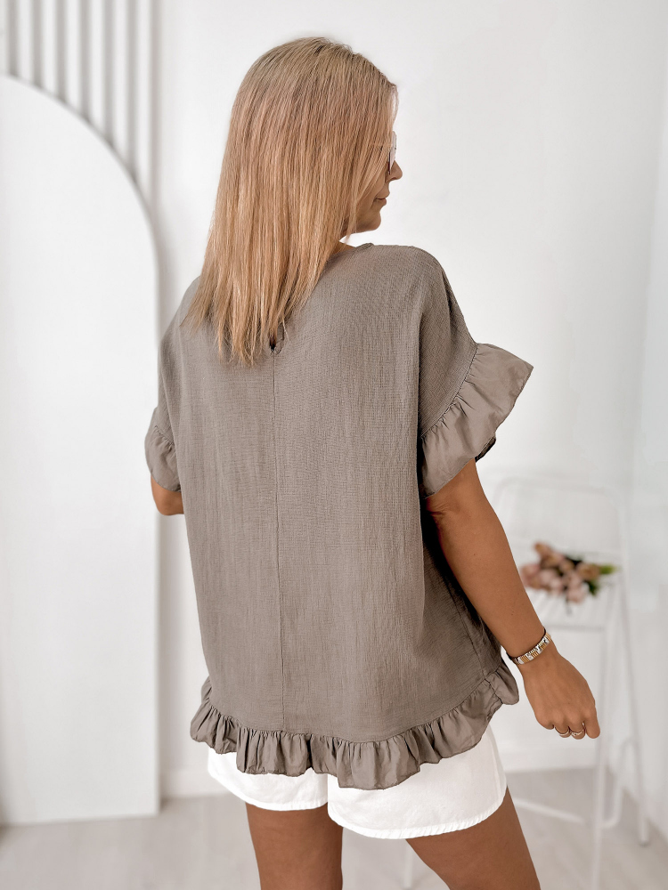 BLOUSE TANSO DARK BEIGE