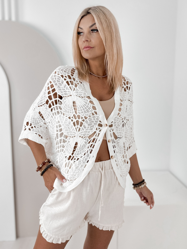 STRICKJACKE COROT WEISS
