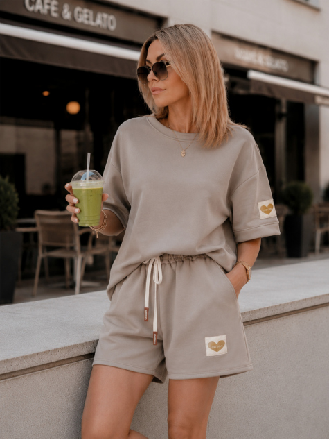 ENSEMBLE TANIVA BEIGE FONCÉ