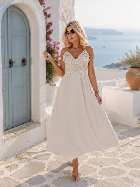 KLEID ALBERS BEIGE