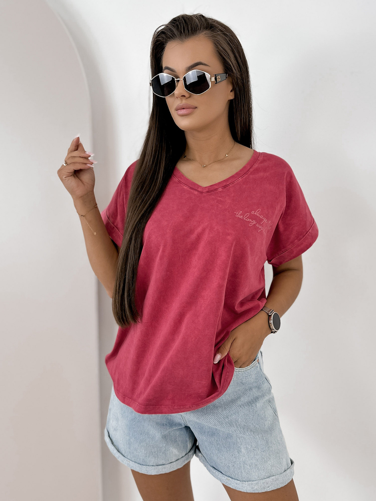 BLOUSE DERAN FRAMBOISE