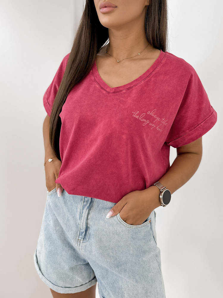 BLOUSE DERAN RASPBERRY