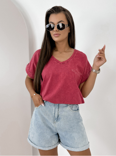 BLOUSE DERAN FRAMBOISE
