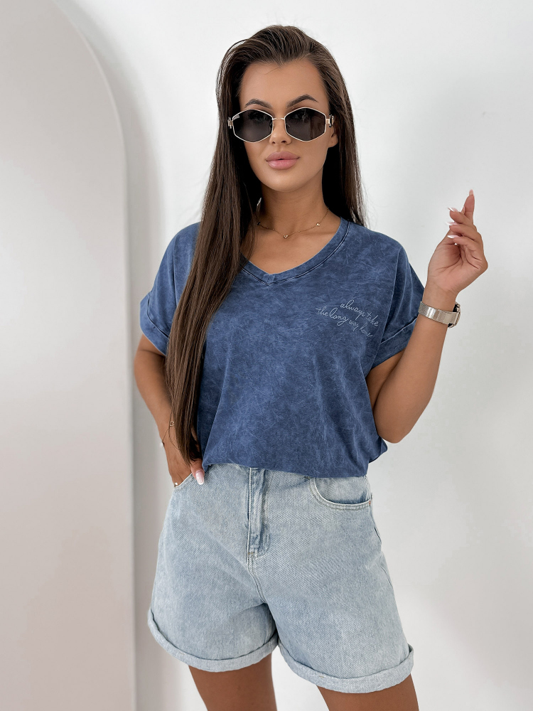 BLUSE DERAN GRANATOWA